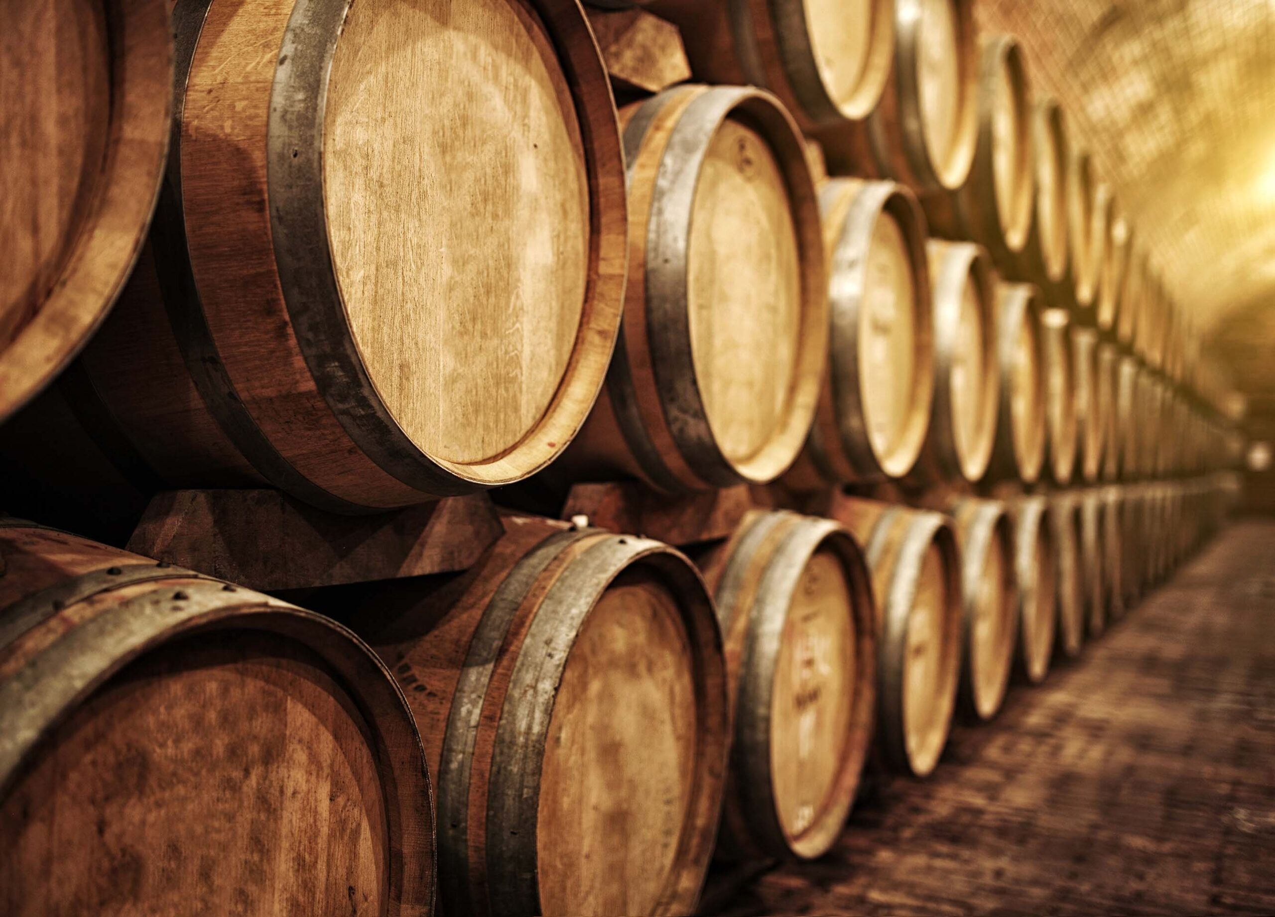 Wine Barrels storing Grigsby Vineyard wine in napa valley
